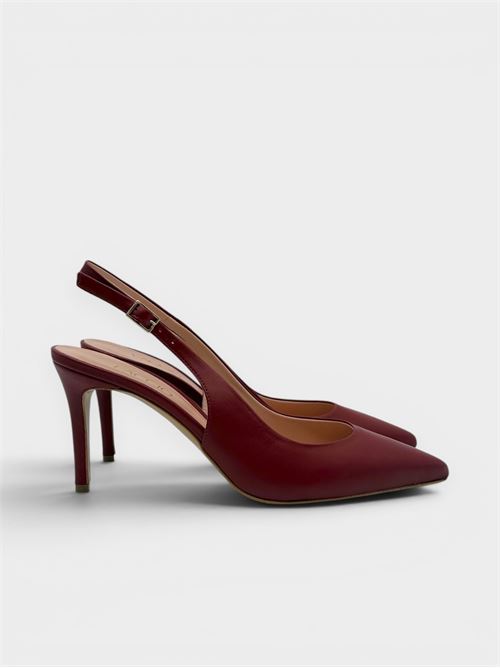Slingback in pelle bordeaux con punta affusolata IL LACCIO | S181RNAPPABRICK